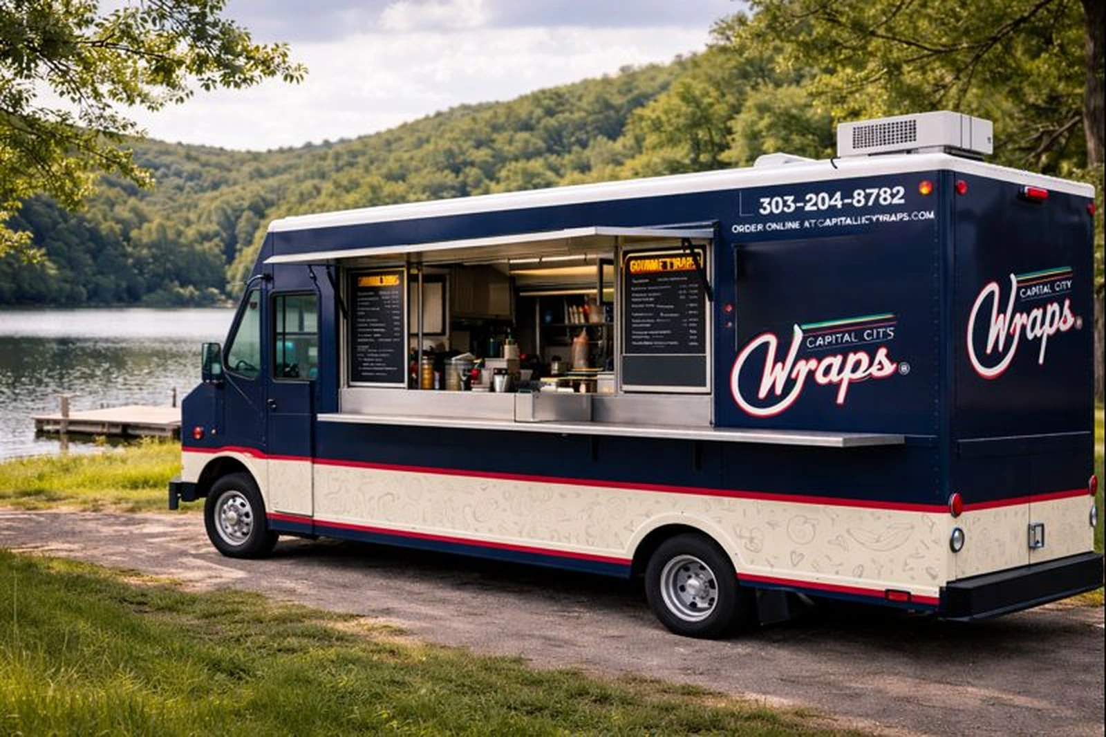 Fresh wrap cut in half